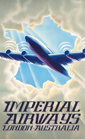 Imperial Airways London - Australia vintage travel poster